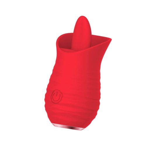 Luv Inc Tv08 Tongue Flickering Vibrator Rechargeable Silicone Clitoral Stimulator Red - Image 2