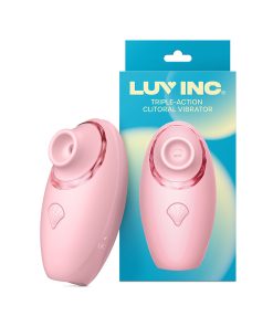 Luv Inc Tv11 Triple-Action Clitoral Vibrator Rechargeable Silicone 3-In-1 Stimulator Pink