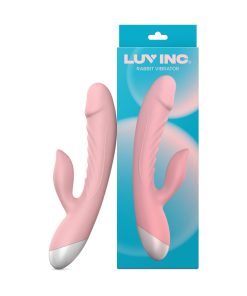 Luv Inc Rv20 Rabbit Vibrator Rechargeable Silicone Dual Stimulator Pink
