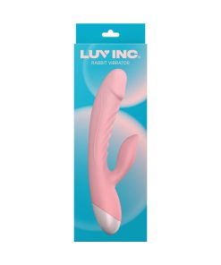 Luv Inc Rv20 Rabbit Vibrator Rechargeable Silicone Dual Stimulator Pink