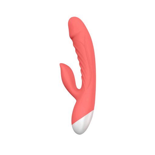 Luv Inc Rv20 Rabbit Vibrator Rechargeable Silicone Dual Stimulator Coral - Image 2
