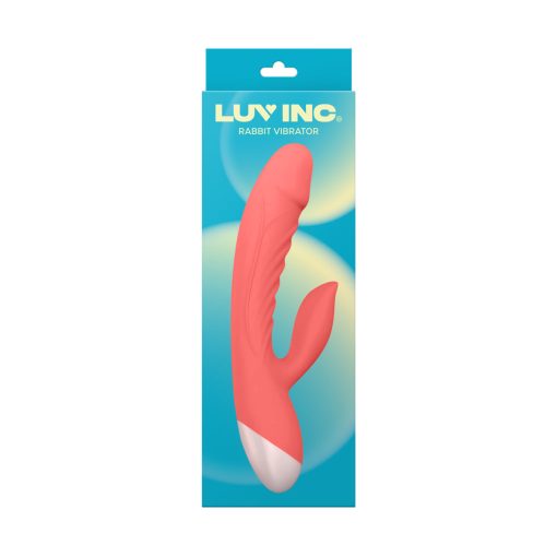 Luv Inc Rv20 Rabbit Vibrator Rechargeable Silicone Dual Stimulator Coral - Image 3