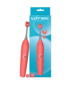 Luv Inc Op10 Orgasm Pen Rechargeable Pinpoint Vibrator With 3 Attachments Coral