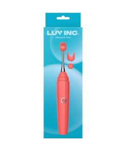 Luv Inc Op10 Orgasm Pen Rechargeable Pinpoint Vibrator With 3 Attachments Coral