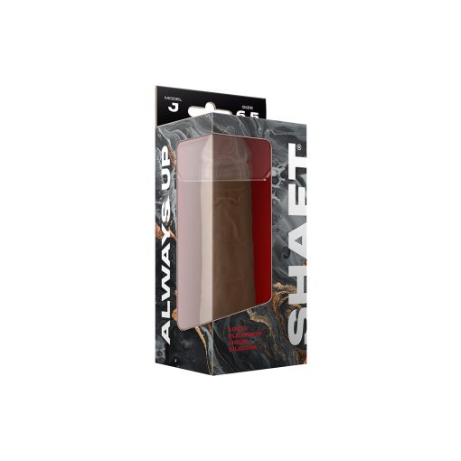 Shaft Model J: 6.5 In. Dual Density Silicone Dildo Oak - Image 4