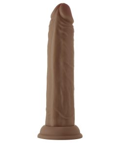 Shaft Model J: 8.5 In. Dual Density Silicone Dildo Oak