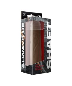 Shaft Model J: 8.5 In. Dual Density Silicone Dildo Oak
