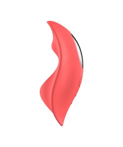 Luv Inc Pv72 Panty Vibe Rechargeable Remote-Controlled Silicone Wearable Vibrator Coral