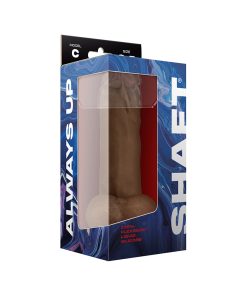Shaft Model C: 8.5 In. Dual Density Silicone Dildo With Balls Oak