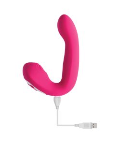 Evolved Buck Wild Rechargeable Silicone Dual Stimulator Pink