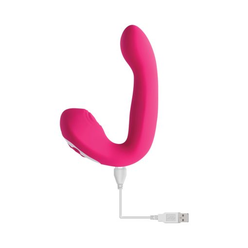 Evolved Buck Wild Rechargeable Silicone Dual Stimulator Pink - Image 2