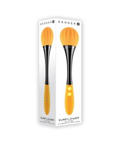 Gender X Sunflower Rechargeable Dual-Ended Silicone Wand Vibrator Yellow