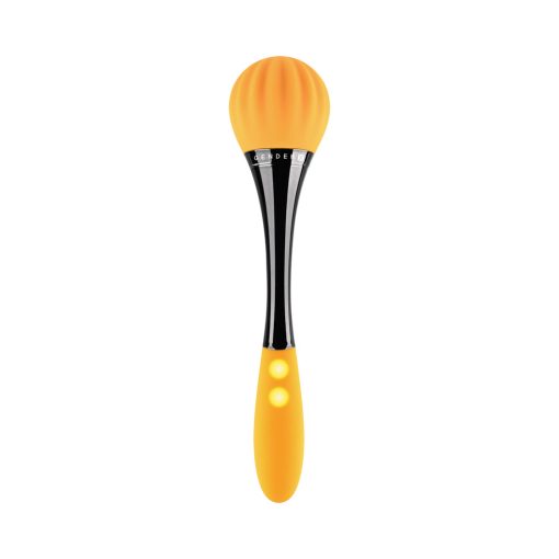 Gender X Sunflower Rechargeable Dual-Ended Silicone Wand Vibrator Yellow - Image 3