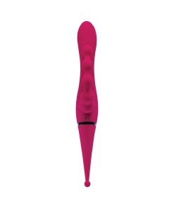 Gender X Four By Four Rechargeable Dual-Ended Multi-Stimulating Silicone Vibrator Burgundy