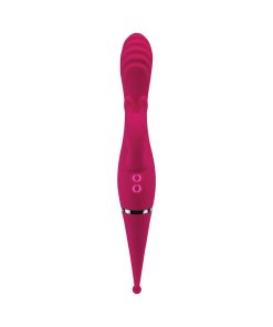 Gender X Four By Four Rechargeable Dual-Ended Multi-Stimulating Silicone Vibrator Burgundy