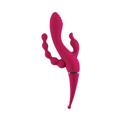 Gender X Four By Four Rechargeable Dual-Ended Multi-Stimulating Silicone Vibrator Burgundy - Image 6