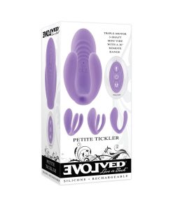 Evolved Petite Tickler Rechargeable Remote-Controlled Silicone Dual Stimulator Purple