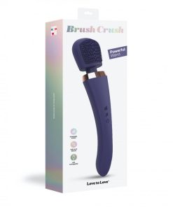 Love To Love Brush Crush Rechargeable Textured Head Wand Vibrator Midnight Indigo