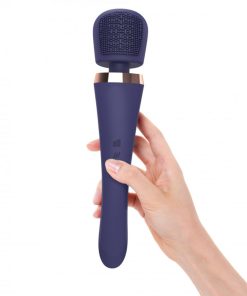 Love To Love Brush Crush Rechargeable Textured Head Wand Vibrator Midnight Indigo