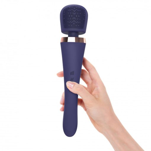Love To Love Brush Crush Rechargeable Textured Head Wand Vibrator Midnight Indigo - Image 4