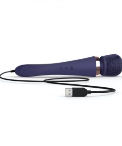 Love To Love Brush Crush Rechargeable Textured Head Wand Vibrator Midnight Indigo