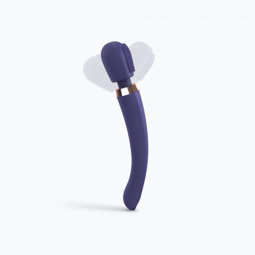 Love To Love Brush Crush Rechargeable Textured Head Wand Vibrator Midnight Indigo - Image 12