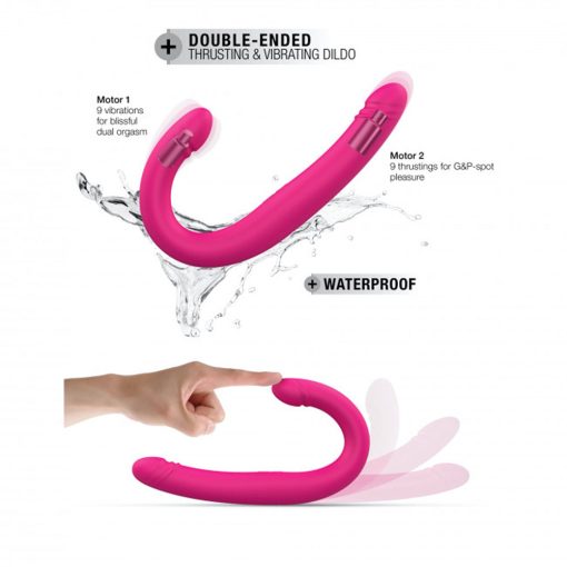 Dorcel Orgasmic Double Do Rechargeable Thrusting & Vibrating Double Dildo Pink - Image 2