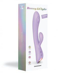 Love To Love Bunny & Clyde Rechargeable Tapping Rabbit Silicone Vibrator Viva Mauve