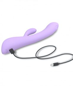 Love To Love Bunny & Clyde Rechargeable Tapping Rabbit Silicone Vibrator Viva Mauve