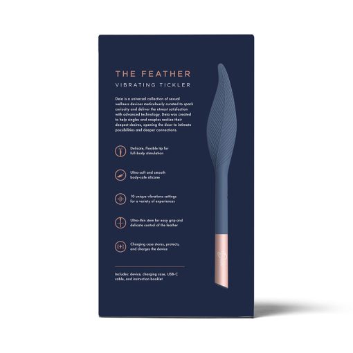 Deia The Feather Vibrating Tickler Silicone Blue - Image 2