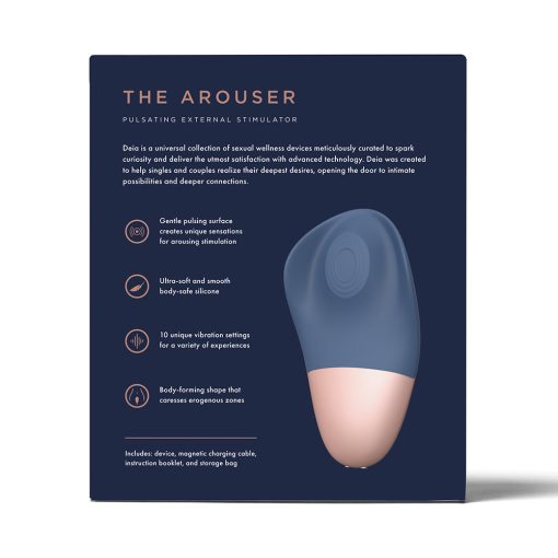 Deia The Arouser Pulsating External Stimulator Silicone Blue - Image 2