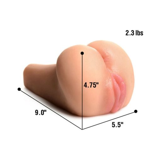 Curve Toys Mistress Juicy Maddie Dual Entry Doggy Style Masturbator Light - Image 4