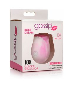 Curve Toys Gossip Cum Into Bloom Rechargeable Silicone Clitoral Stimulator Rose Dream Swirl