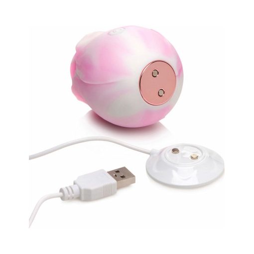 Curve Toys Gossip Cum Into Bloom Rechargeable Silicone Clitoral Stimulator Rose Dream Swirl - Image 6