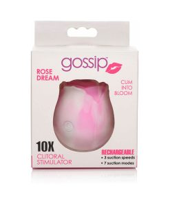 Curve Toys Gossip Cum Into Bloom Rechargeable Silicone Clitoral Stimulator Rose Dream Swirl