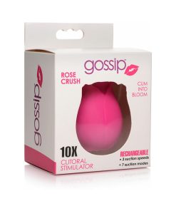 Curve Toys Gossip Cum Into Bloom Rechargeable Silicone Clitoral Stimulator Rose Crush Magenta