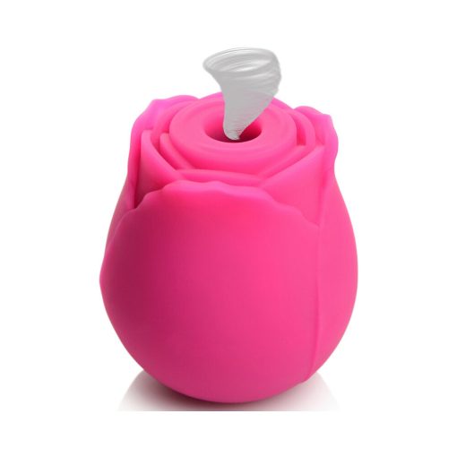 Curve Toys Gossip Cum Into Bloom Rechargeable Silicone Clitoral Stimulator Rose Crush Magenta - Image 6