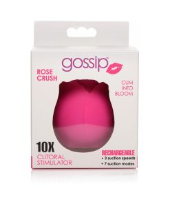 Curve Toys Gossip Cum Into Bloom Rechargeable Silicone Clitoral Stimulator Rose Crush Magenta