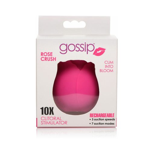 Curve Toys Gossip Cum Into Bloom Rechargeable Silicone Clitoral Stimulator Rose Crush Magenta - Image 8