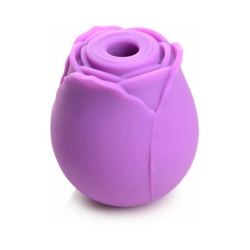 Curve Toys Gossip Cum Into Bloom Rechargeable Silicone Clitoral Stimulator Rose Flirt Violet - Image 2