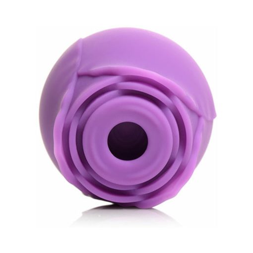 Curve Toys Gossip Cum Into Bloom Rechargeable Silicone Clitoral Stimulator Rose Flirt Violet - Image 4