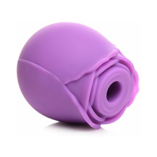 Curve Toys Gossip Cum Into Bloom Rechargeable Silicone Clitoral Stimulator Rose Flirt Violet - Image 5