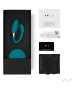 Lelo Tiani Duo Rechargeable Dual Stimulation Couples Vibrator With Remote Ocean Blue