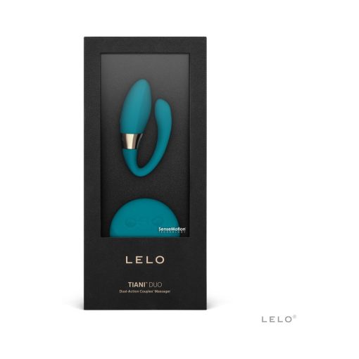 Lelo Tiani Duo Rechargeable Dual Stimulation Couples Vibrator With Remote Ocean Blue - Image 9