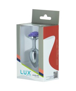 Lux Active Rose Metal Butt Plug 3 In. Purple