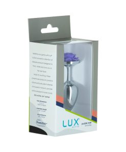 Lux Active Rose Metal Butt Plug 3 In. Purple