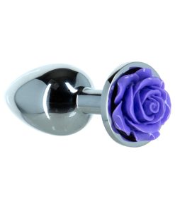 Lux Active Rose Metal Butt Plug 3 In. Purple