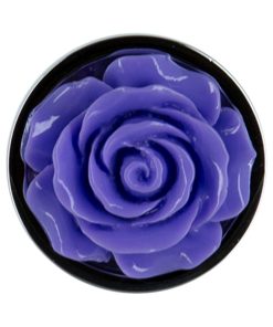 Lux Active Rose Metal Butt Plug 3 In. Purple