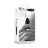 Ouch! Black & White Silicone Butt Plug With Removable Jewel Black