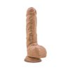 Au Naturel Big Billy 9 In. Posable Dual Density Dildo With Balls Tan